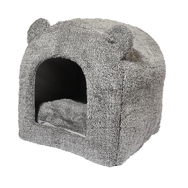 Rosewood Grey Teddy Bear Cat Bed - Ormskirk Pets