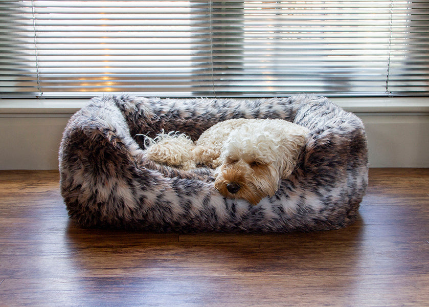 40 Winks Brown Cosy Fur Print Square