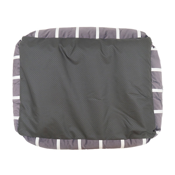 40 Winks Grey Velvet Stripes Square