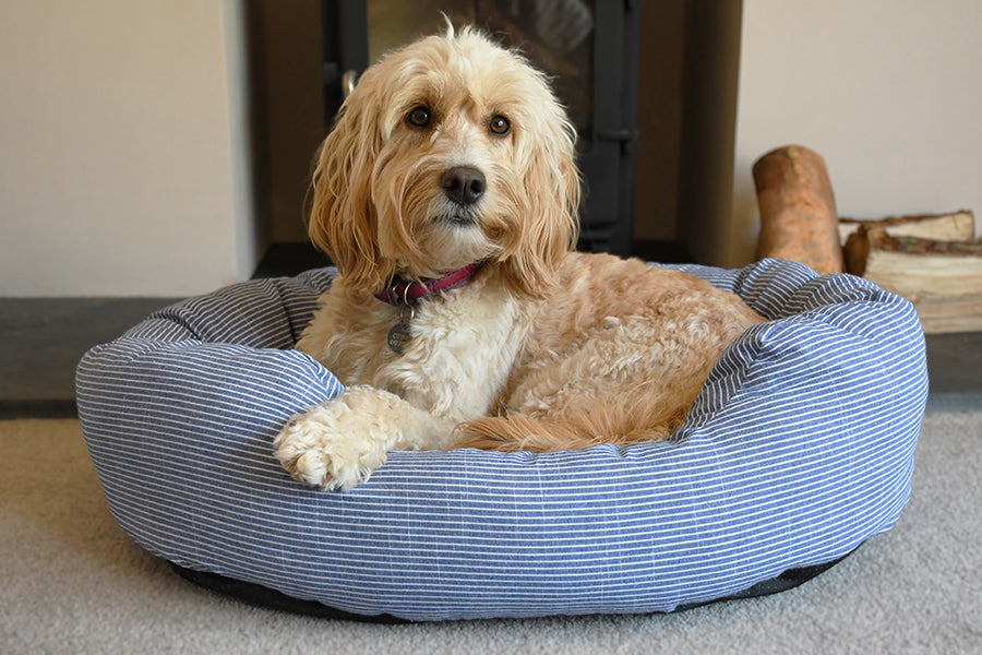 40 Winks Blue Sky Stripe Square