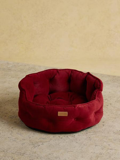 Joules Chesterfield Pet Bed Burgundy