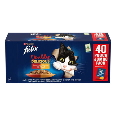 Felix Pouches As Good As It Looks Doubly Delicious Countryside Collection In Jelly 40 X 85G