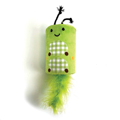 Tabby Patch Caterpillar Rattle & Roll Cat Toy