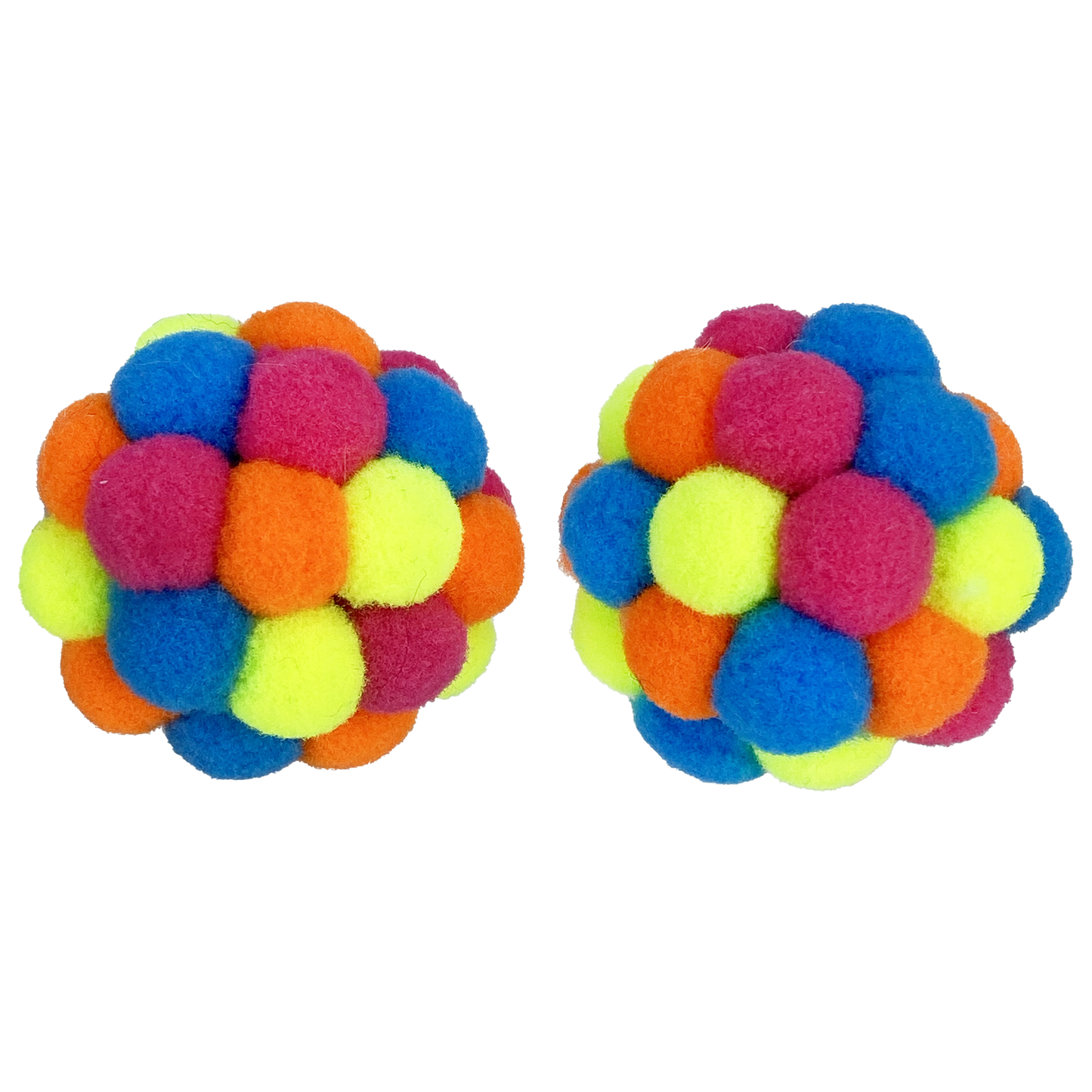 Tabby Patch Pom Pom Balls 2pcs