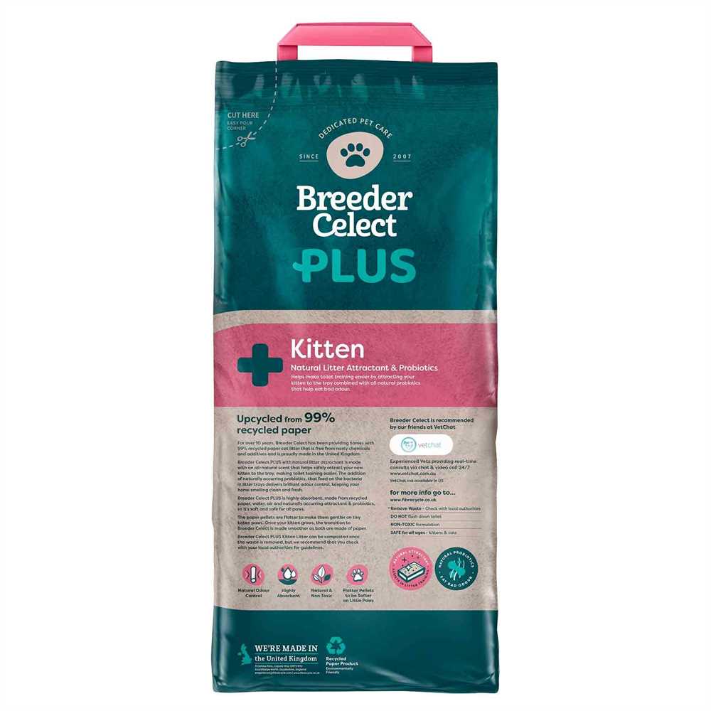 Breeder Celect Plus Kitten Recycled Paper Litter 10Ltr