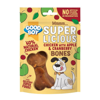 Good Boy Super Licious Chicken With Apple & Cranberry Bones 100g - Ormskirk Pets