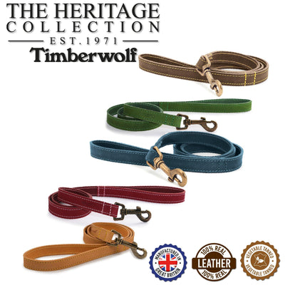 Ancol Timberwolf Leather Lead Blue 1mx19mm - Ormskirk Pets