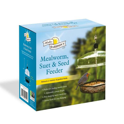Harrisons Hanging Mealworm Bird Feeder with Canopy - Ormskirk Pets