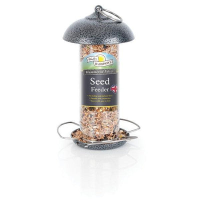 Harrisons Hammertone Silver Mini Seed Feeder 20cm - Ormskirk Pets