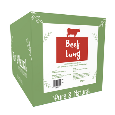 Pure & Natural Beef Lung 12cm 1kg