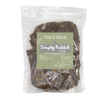 Pure & Natural Meat Strips Rabbit 1kg