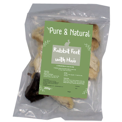 Pure & Natural Rabbit Feet With Hair