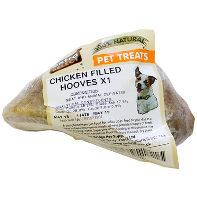 Extra Select Natural Dog Treats Chicken Filled Hooves