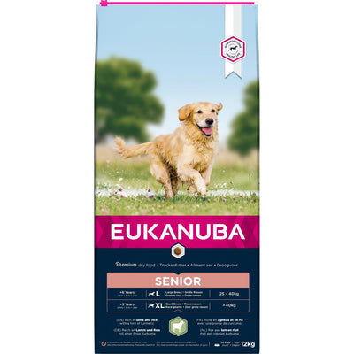 Eukanuba Senior Large Breed Lamb & Rice WITH A HINT OF TURMERIC, 12kg - Ormskirk Pets