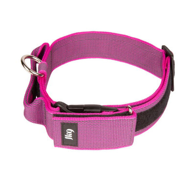 Julius-K9 Color & Grey Collar With Closable Handle & Safety Lock Variable Patches 50mm Pink