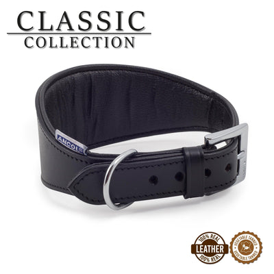 Ancol Whippet Padded Collar Black 30-34cm - Ormskirk Pets