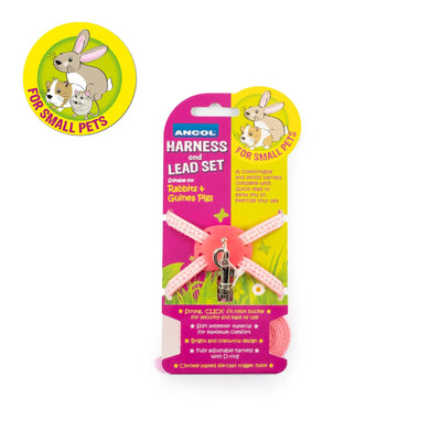 Ancol Rabbit and Guinea-Pig Harness Set Pink - Ormskirk Pets