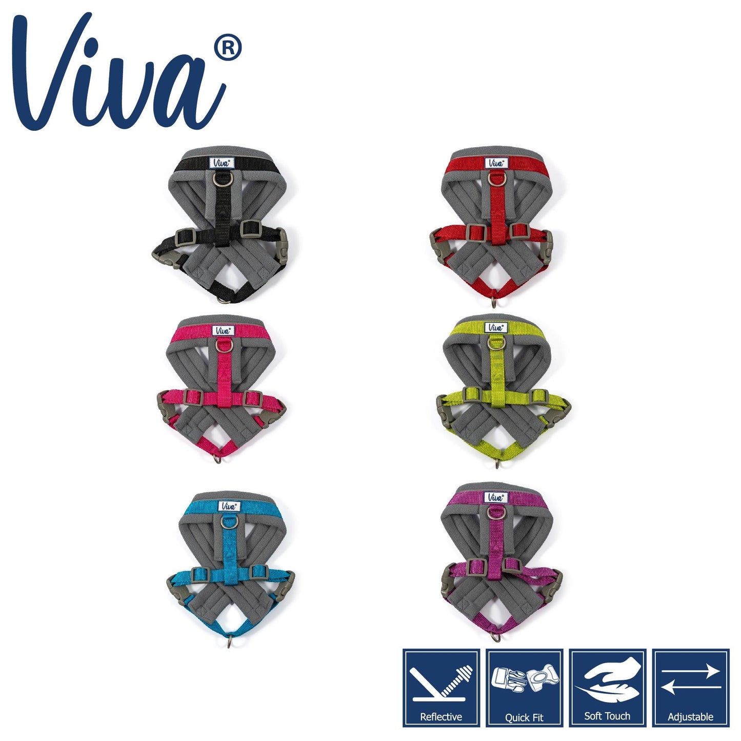 Ancol Viva Padded Harness Lime XL 70-98cm - Ormskirk Pets