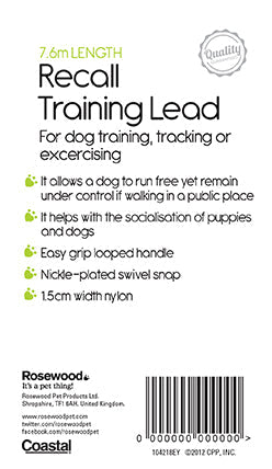 Rosewood Coastal Training Leads Recall Lead