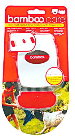 Bamboo Dog & Cat Combs & Travel Case