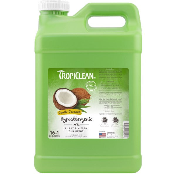 TropiClean Gentle Hypoallergenic Coconut Puppy & Kitten Shampoo Hypoallergenic 3.78l