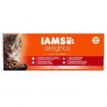 Iams Delights Cat Food Land & Sea Collection In Gravy 48x85g - Ormskirk Pets