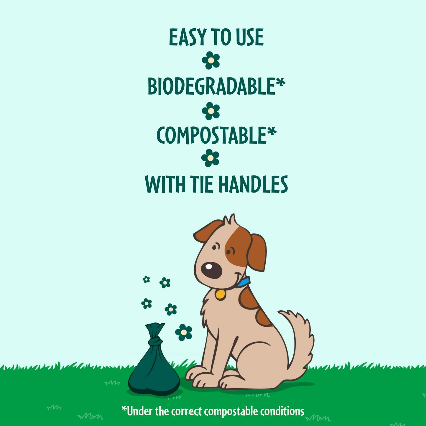 Good Boy Clean & Kind Compostable Poo Bags Flat 50 bags