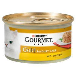 Gourmet Gold Savoury Cake with Chicken 85g x 12 - Ormskirk Pets