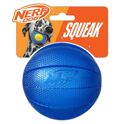 Nerf Dog Transparent TPR Classic Squeak Ball 3.8in