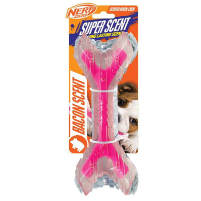 Nerf Dog TPR/PP Scented Bacon Super Scent Bone Solid Core 9in