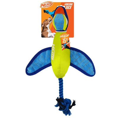 Nerf Dog Nylon Ultraplush Crinkle Wing Launching Duck 16.5in