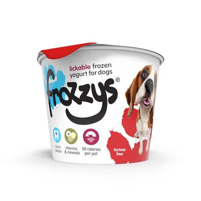 Frozzys Strawberry Frozen Yogurt for Dogs 85g Case of 24 - Ormskirk Pets