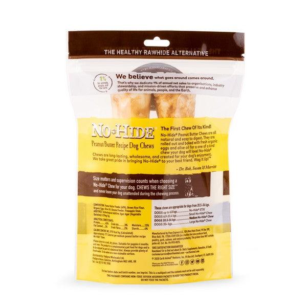 Earth Animal No Hide Peanut Butter Medium Chews 2pk 120g - Ormskirk Pets