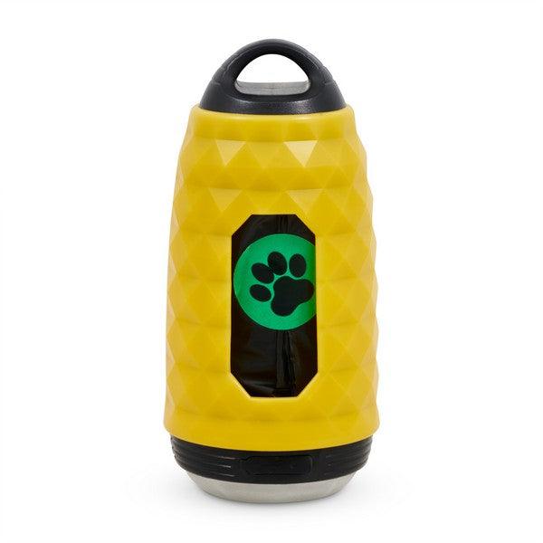 Animal Instincts Flashing Safety Poop Bag Holder & Torch Yellow - Ormskirk Pets