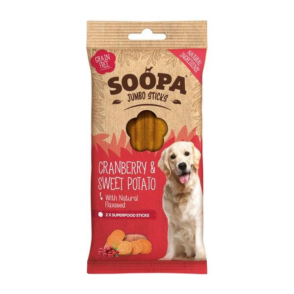 Soopa Cranberry & Sweet Potato Jumbo Stick 170g Case of 10 - Ormskirk Pets