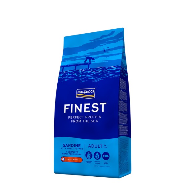 Fish4Dogs Finest Adult Sardine With Sweet Potato Small or Large Kibble 6kg