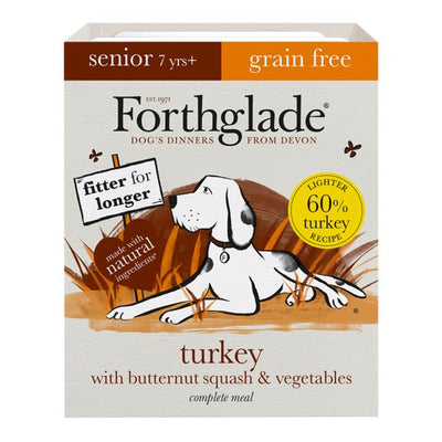 Forthglade 7+ Senior Dog Complete Meal grain Free Turkey & Veg 18 X 395g