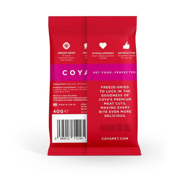 Coya Freeze Dried Adult Dog Treats Pork 40g
