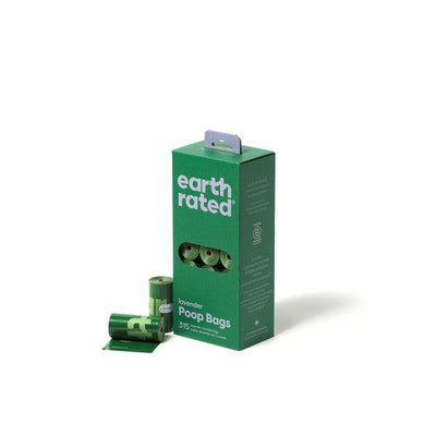 Earth Rated Poop Bags 315 Bags on 21 Refill Rolls Lavender Scented - Ormskirk Pets