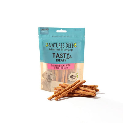 Natures Deli Wild Salmon & Sweet Potato Sticks 100g Case of 10