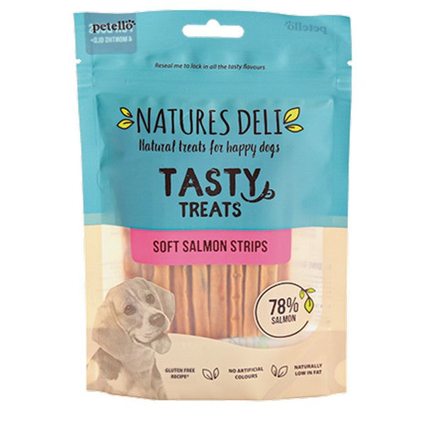 Natures Deli Wild Salmon Strips 100g Case of 10