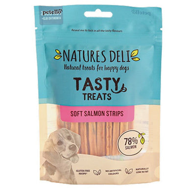 Natures Deli Wild Salmon Strips 100g Case of 10