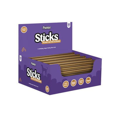 Pointer Peanut Butter Flavoured Sticks - Case of 50