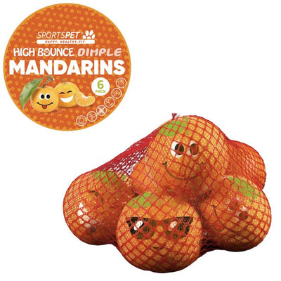 Sportspet High Bounce Dimple Scented Mandarins 6 pack
