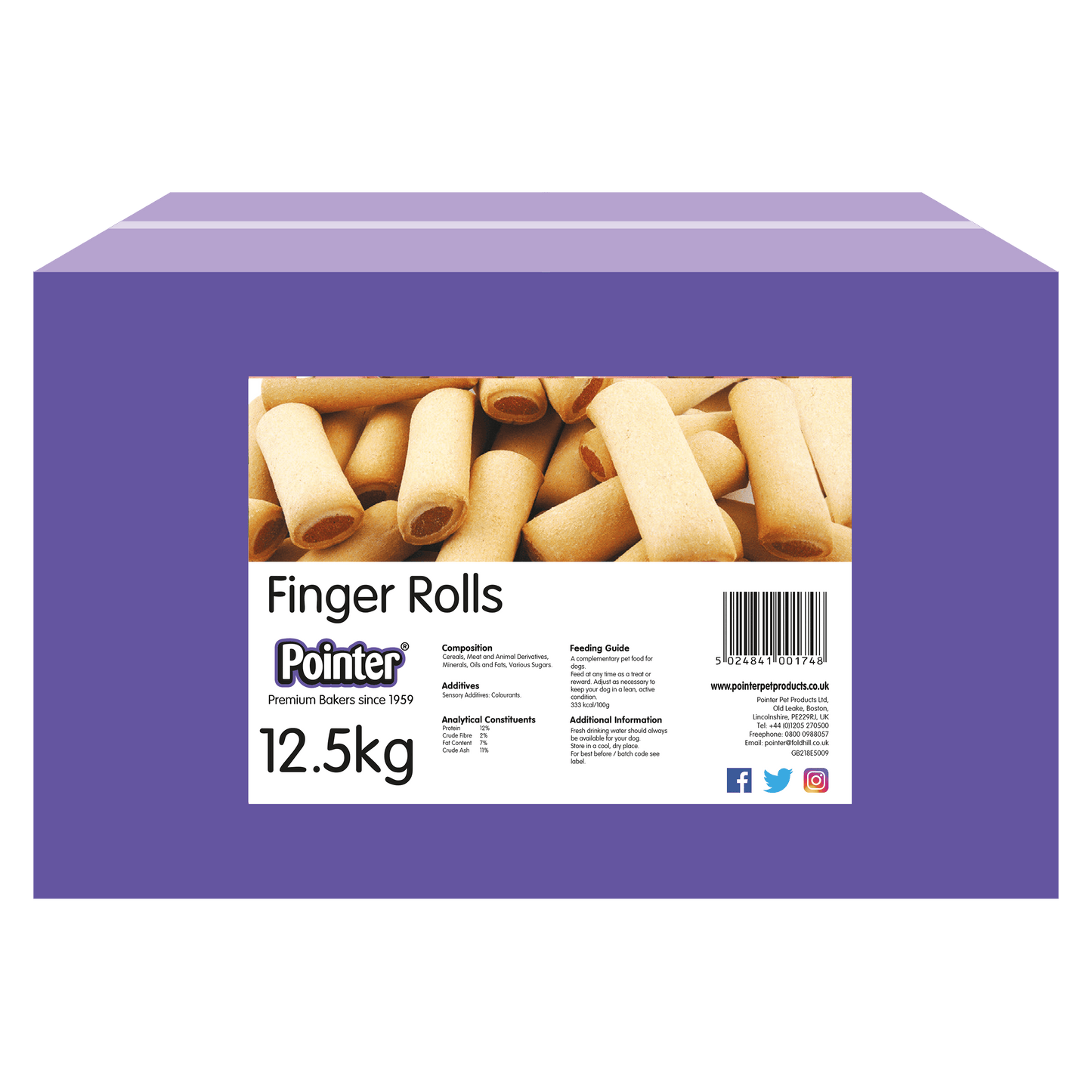 Pointer Finger Rolls 12.5Kg - Ormskirk Pets