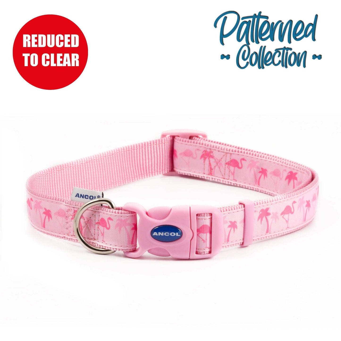 Ancol Fashion Collar Flamingo Adjustable 45-70cm - Ormskirk Pets