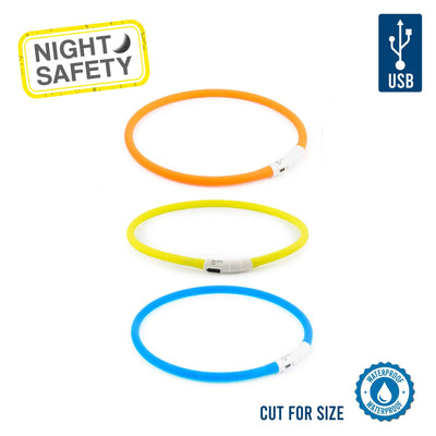 Ancol USB Flashing Band Yellow - Ormskirk Pets