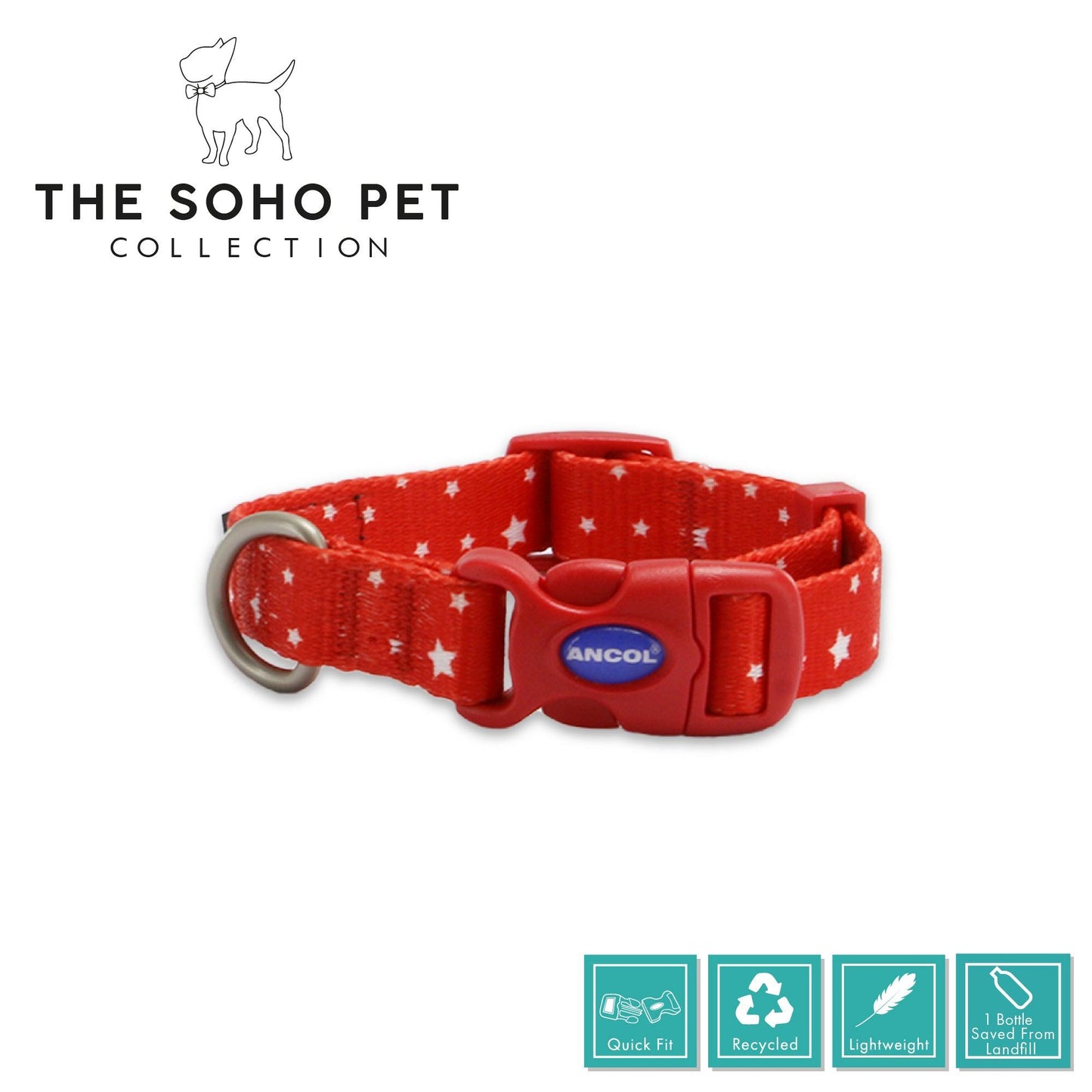 Ancol Star Patterned Collar S - Ormskirk Pets