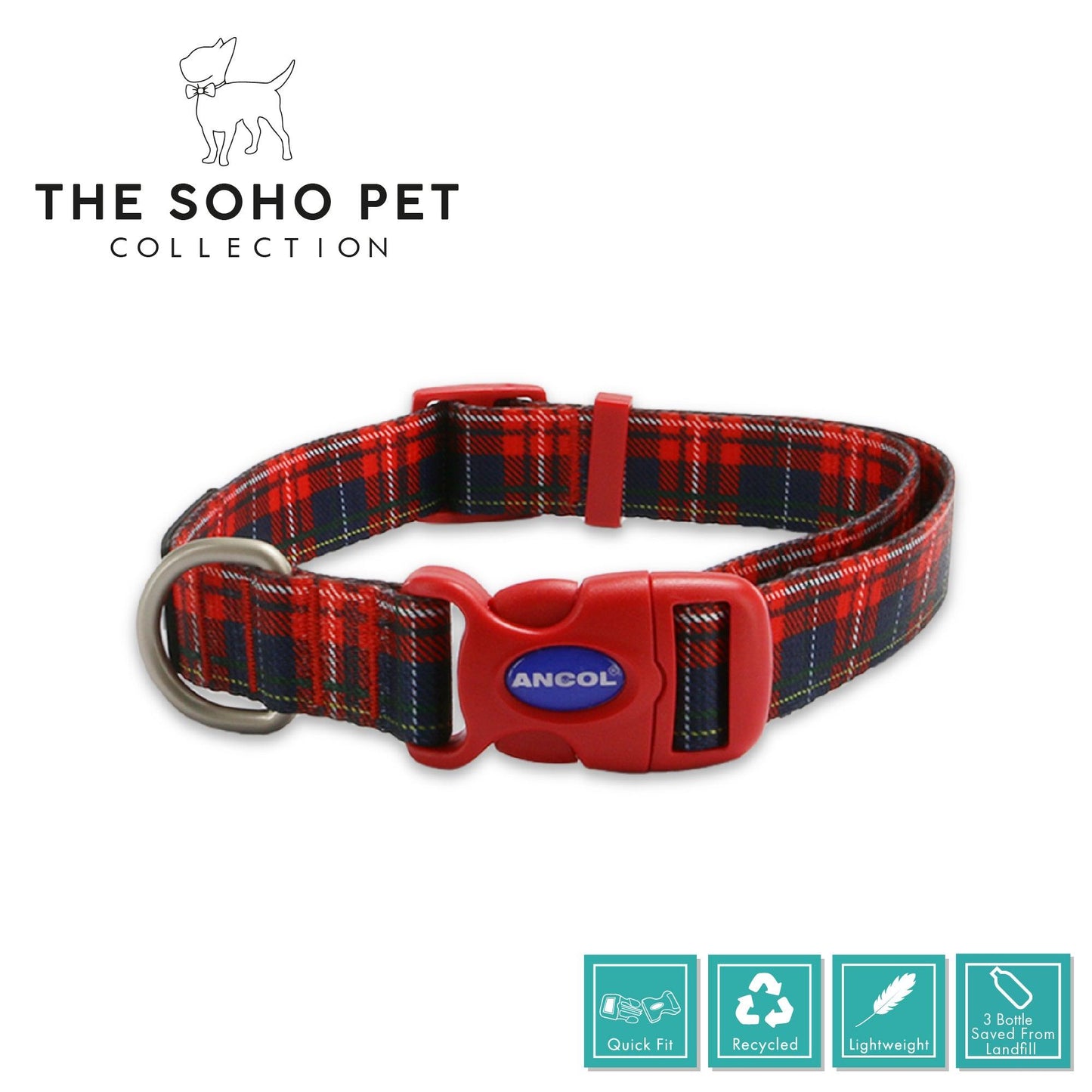 Ancol Tartan Patterned Collar L - Ormskirk Pets