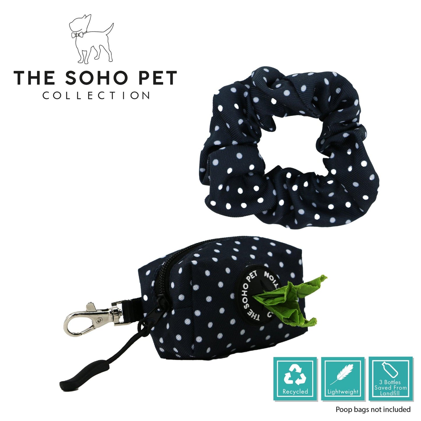 Ancol Polka Patterned Poop Bag and Scrunchie - Ormskirk Pets